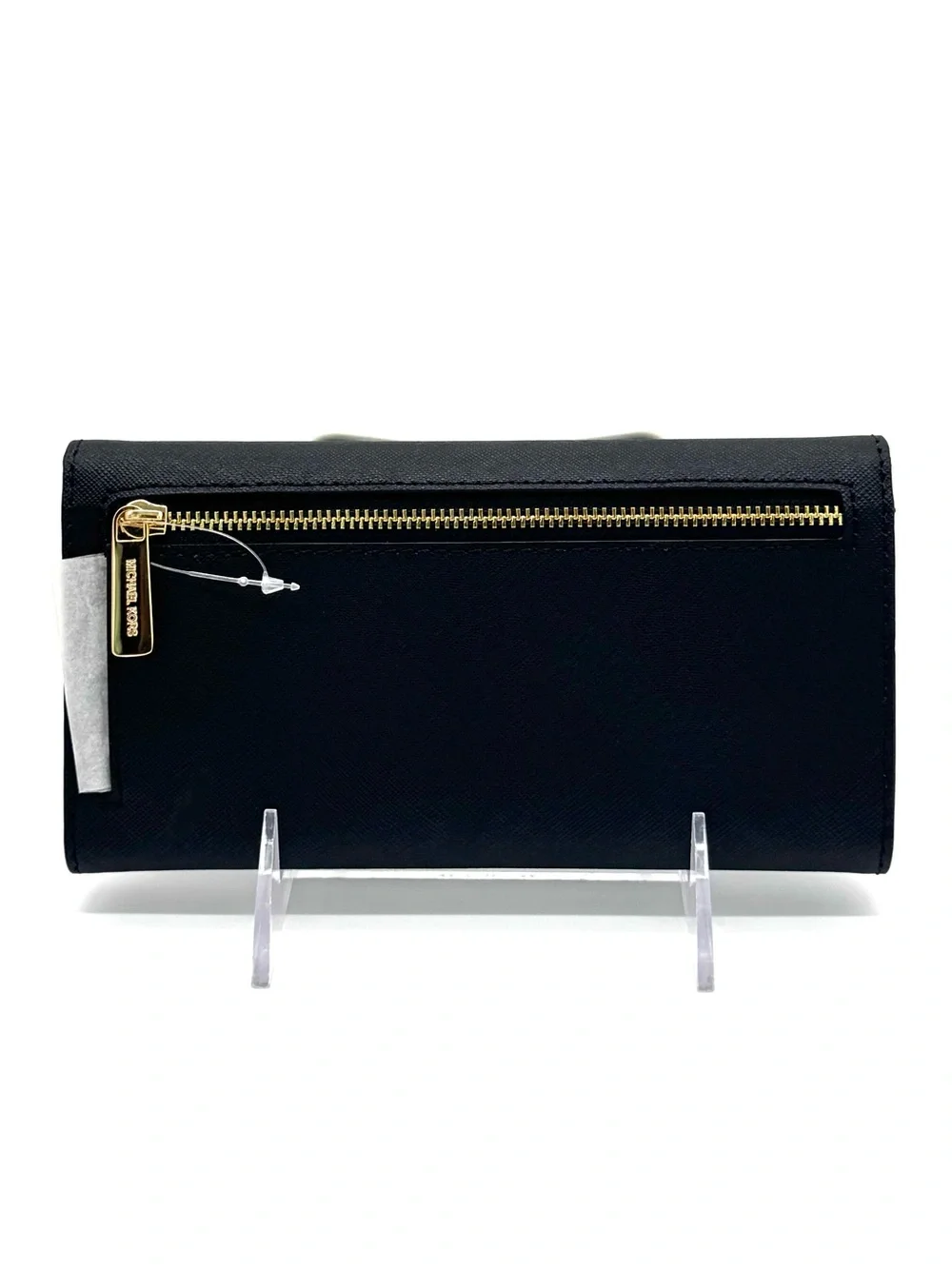 Michael Kors Large Jet Set Travel Trifold Wallet - Black/Gold